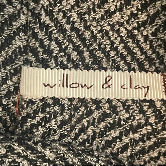 Willow & Clay Black Gray Herringbone Long Oversized Academia Jacket Size XS - Picture 8 of 13